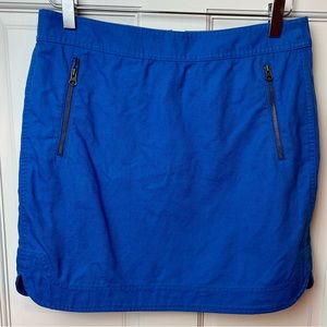 J. Crew linen blue zipper skirt. SZ 4